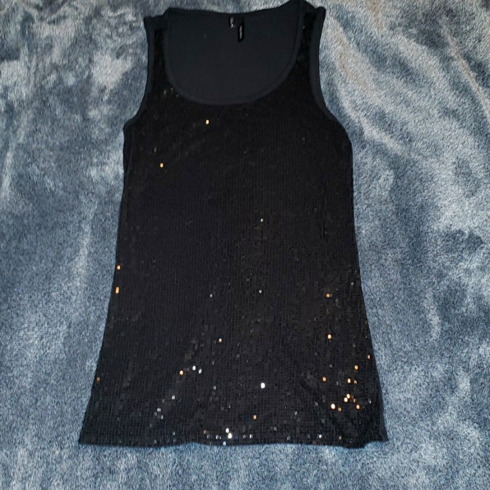 Maurices Black Sequin Tank - Small